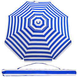 Sombrilla de playa de 200 cm con ancla de arena, paraguas de playa, portátil, inclinable, diseño de poste de aluminio, protege UV 50+ para jardín, pla precio