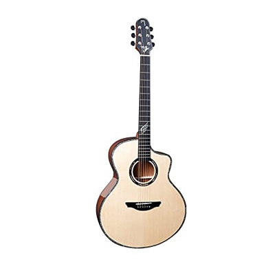 FKKLGNBDR Guitarra Guitarra acústica Spruce Solid Spruce Superficie,Panel Lateral de Caoba y Trasero,diapasón de ébano y Puente, (Size : 40 Inches)
