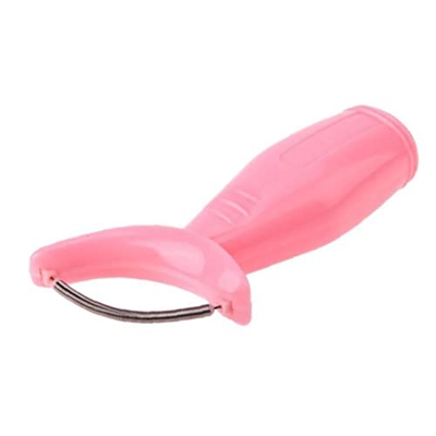 1pc Facial Hair Remover Spring Spring Scrowing Wand Mango Ergonómico Pelo Facial Epilator Elimina el Pelo de Las raíces (Rosa) para Dama