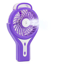 INTSUN Mini Ventilador de Mano con Agua, USB Ventilador Portátil/Recargable con spray de refrigeración,humidificador de vapor Silencioso &Personal (5  características