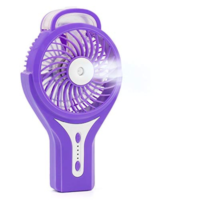 INTSUN Mini Ventilador de Mano con Agua, USB Ventilador Portátil/Recargable con spray de refrigeración,humidificador de vapor Silencioso &Personal (5 