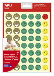 APLI Kids - Bolsa de gomets cara feliz, 3 hojas adhesivo removible en oferta