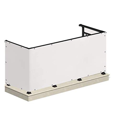 MODKOY Balcón Privacidad 70x1000cm Toldo Lateral para Balcon Resistente al Sol, Transpirable, para Ideal para Balcón, Jardín, PiscinaBlanco