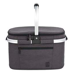 ALLCAMP Bolsa Refrigeradora Aislada Grande de 22L Cesta Picnic Familia aislada Cesta de Picnic,Bolsa térmica Grande Negro precio
