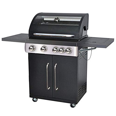 Barbacoa de gas de acero para jardin y terraza - LOLAhome (Premium 4 quemadores)