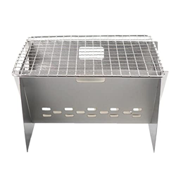 Parrilla de leña Plegable Portátil Barbacoa Estufa Herramientas de cocina al aire libre para camping picnics Fácil de limpiar precio