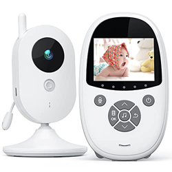 Vigilabebés Inalambrico con Cámara y Audio, Inteligente Cámara de Vigilancia, LCD de 2.4" Visión Nocturna Sensor, Charla Bidireccional, VOX, Despertad en oferta