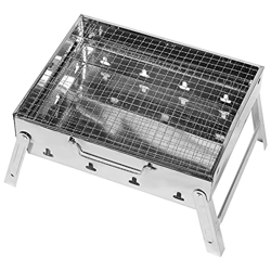Happyyami Carbón de Leña Barbacoa de Acero Inoxidable Plegable Barbacoa Kabab Grill Camping Parrilla de Mesa Parrilla Camping Barbacoa Herramienta par precio