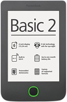 Pocketbook PB614B2G lectore de e-book - E-Reader (Micro-USB A, Ión de litio, E Ink Pearl, MicroSD (TransFlash), 800 x 600 Pixeles, CHM, DjVu, DOC, DOC