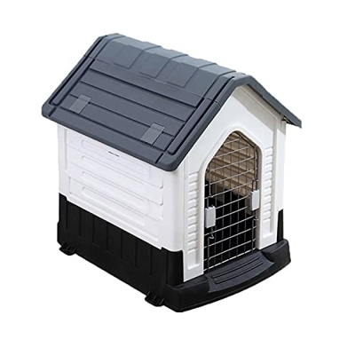 YHWD FáCil De Limpiar Casetas Perros Exterior, Casetas Perros De Segunda Mano Resistente Al Invierno, Casetas Perros para Exteriores Extra Grandes,Gri