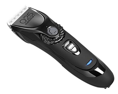GAMMAPIU' Cortapelos Cortadora De Cabello Profesional Para Hombre 025, Ajustador Con 4 Peines Espaciadores, Cabezal De Cerámica Intercambiable, Baterí