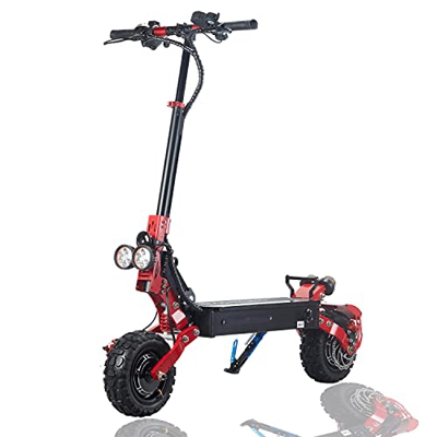 LuvTour Patinete Eléctrico Todoterreno 2400W Motor Dual 65Km/h Autonomía hasta 70Km Scooter Plegable con Neumáticos de 11" - Doble Suspensión - Señale