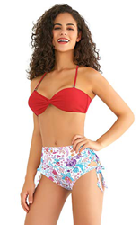 SHEKINI Traje de Baño de Dos Piezas Mujer Bandeau Ajustable Bikini Top Sexy Halter Acolchado Bikini Set Cintura Baja Bikini Bottoms Beach Bikini características