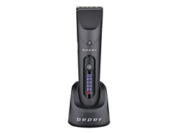 BEPER 40.743 Cortador de pelo Recargable, Cuchillas fijas de acero,Plug And Play, Digital,Display LED, 32 ajustes de longitud,6 peines reguladores,Neg precio