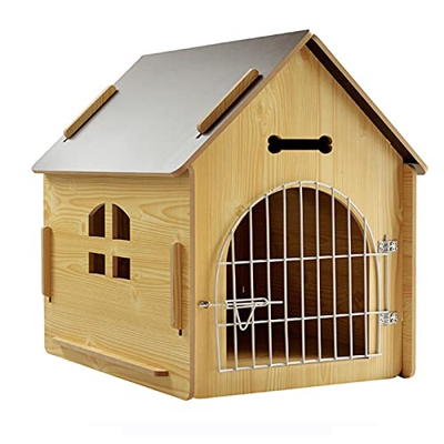 YHWD Casa De Perro Grande Interior, Caseta para Exteriores, Caseta para Su Mascota De Resina Alta Densidad para Uso En Interiores Y Exteriores,Amarill