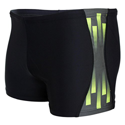 Aquarti Bañador con Rayas en los Laterales para Hombre, Negro/Verde, M precio