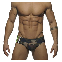 JINSUO DXXLD - Traje de baño para hombre, diseño de camuflaje, para baño, cintura baja, para hombre, sexy, bañador para hombre (color: verde, talla: M en oferta