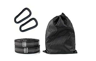 LACHUMU Hamaca de acampada 2 piezas 300 cm para hamaca al aire libre camping hamaca correas de oscilación cuerda de alta resistencia con correa de car