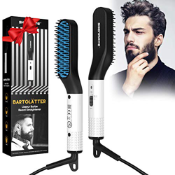 Alisador Barba Eléctrico, Rápida Cepillo Alisador para Hombre y Mujer, Peine Alisador Multifuncional de Cabello y Barba Anti-escaldado, con Ión Negati en oferta