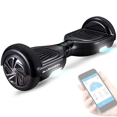 Bluewheel 6.5" Patinete eléctrico - Marca de calidad alemana - Hoverboard con Sistema de Seguridad para Niños, Altavoz Bluetooth y Luces LED, 2 Motore