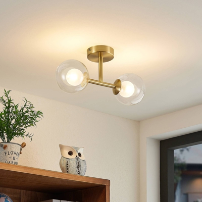 Lindby Joaccin plafón, vidrio, G9, 2 luces