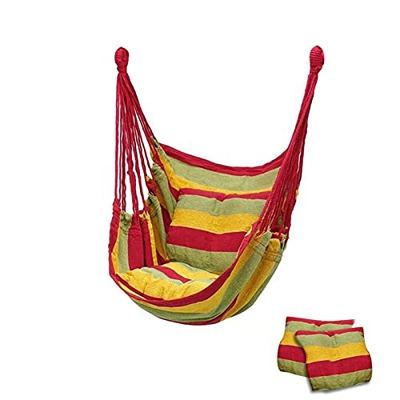 LACHUMU Hamaca para acampar al aire libre, hamaca gruesa, silla de columpio, portátil, de relajación, de lona, para viajes, camping, silla perezosa, n