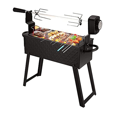 Parrilla Plegable Automática para Exteriores Kit De Asador De Pierna De Cordero Asado Estufa Automática para El Hogar Recargable/Batería Parrilla Pleg