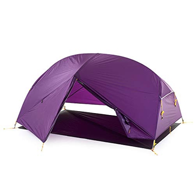Naturehike Mongar Tienda de Mochilero de Silicona Ultraligera 20D para 2 Personas para Ciclismo, Senderismo, Acampada (20D Púrpura)
