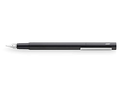 LAMY Pure 047 - Pluma estilográfica de aluminio en color negro mate con punta de acero pulido EF