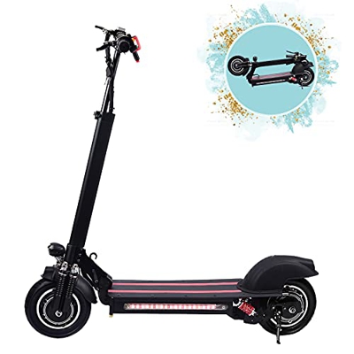 LuvTour Patinete Eléctrico 1200W/22Ah Motores Duales 45Km/h Alcance 45Km, Neumáticos Todo Terreno de 10", Altura Ajustable, Amortiguador, Scooter Port
