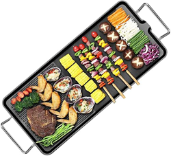 Parrilla Eléctrica Plancha de Asar Barbacoa Interior Parrilla eléctrica sin Humo para Interiores, Parrillas portátiles para Barbacoa, calefacción, ter precio