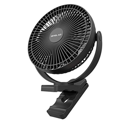 10000mAh clip de batería recargable de 8 pulgadas en ventilador, 4 velocidades Ventilador de USB circulante de aire rápido, pinza robusta portátil par características
