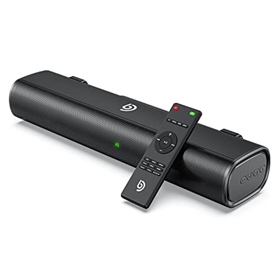 Mini Barra de Sonido para PC 2.0 Canales Portátil Inalámbrico Barra de Sonido para TV 50 W / 105 dB, Altavoces Bluetooth 5.0 con Mando a Distancia, So