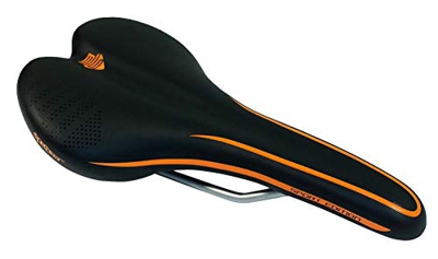 Sillín de bicicleta Spectra Satin para hombre y mujer, para bicicleta de montaña, de carreras, color naranja/negro, tamaño Damen
