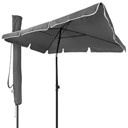 VOUNOT Sombrilla Rectangular para Terraza, Jardín, Playa, Balcón, Piscina, Patio, 200x125 cm, Parasol Exterior con Funda Protectora, Protección UV50+, en oferta