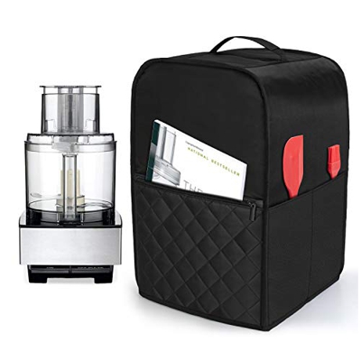 Luxja Cubierta para Procesador de Alimentos, Cubierta Antipolvo para Procesador de Alimentos con Bolsillos para Accesorios, Cuenco de 2,75-3,5 Litros,