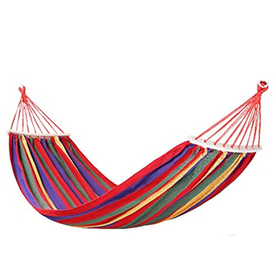 FGNB Camping portátil Hamaca Doble Cama Colgante Ligero Parachuco Hamaca Aire Lugar de Ocio Durmiente 109 (Color : Red, Size : 200cmX80cm)