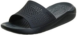 Crocs LiteRide Slide, Chanclas Unisex Adulto, Black/Slate Grey, 36/37 EU en oferta