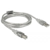 83894 cable USB 2 m USB 2.0 USB A USB B Transparente