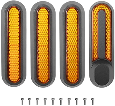 Juego de 4 cubiertas reflectantes para rueda trasera, cubierta trasera y reflector de plástico, repuesto para scooter eléctrico Xiaomi M365 1S Pro Pro