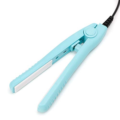 ZZALLLNUEVO Hot Mini Portable Black Pink Blue Ceramic Iron Plancha de Pelo Rizador