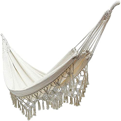 Fanuosuwr Uso de Múltiples Etapas Silla Colgante de Hamaca portátil, Estilo Boho Doble cómodo Colgante sillón Hamaca al Aire Libre