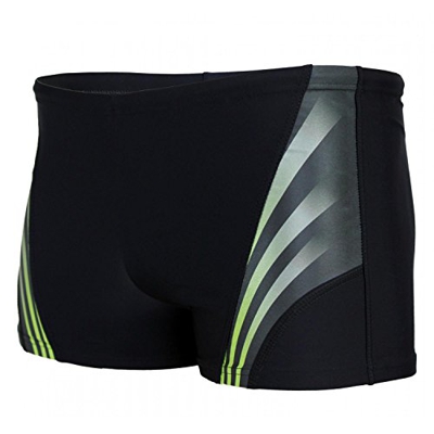 Aquarti Bañador para Hombre con Rayas en los Laterales, Negro/Verde, 8XL