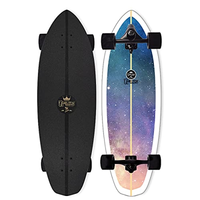 VOMI Carving Pumping Skateboard CX7 Eje Surf Skates (Diseño Estructura Resorte, más Flexible) 82×26cm, ABEC 11 rodamiento, 7 Capas Deck Arce Canadiens