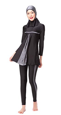 Bañador de Traje de Baño Musulmán de Burkini con Traje de Baño Musulmán de Dos Piezas para Traje de Baño Modesto