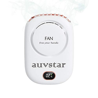 Mini Ventiladores Portátiles para Manos Libres de Energía,Ventilador de Escritorio,3 Velocidades Batería Recargable Type-C,con Pantalla de Alimentació