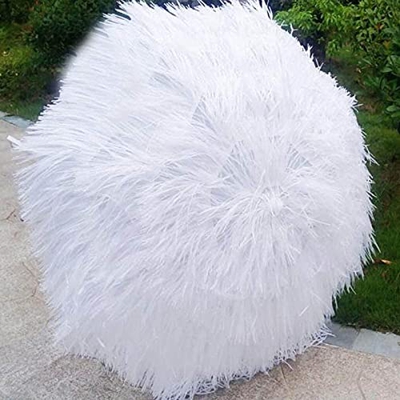 HXZ Sombrilla de jardín Hawaiana de 6.5 pies, Sombra para Exteriores, sombrilla Blanca de césped para Exteriores con función de inclinación, sombrilla
