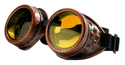 4sold (TM) Steam Punk Antique Copper Cyber Goggles Rave Goth Vintage Victorian – Gafas estilo gótico vintage. goggle copper with free lensses and stic precio