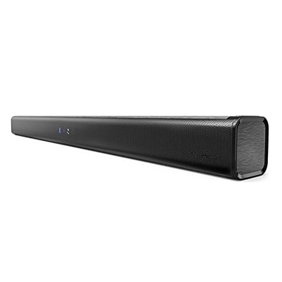 Soundbar TV, 3 modos de audio EQ, Bluetooth 5.0, óptico/Aux/USB, 40 W 32 pulgadas, compatible con TV/PC/PS4, montaje en pared, cableado e inalámbrico,