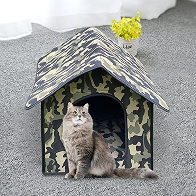 su-xuri Caseta plegable para animales de compañía, caseta para perros o casa de gato Chenil, impermeable, para mascotas, camarón